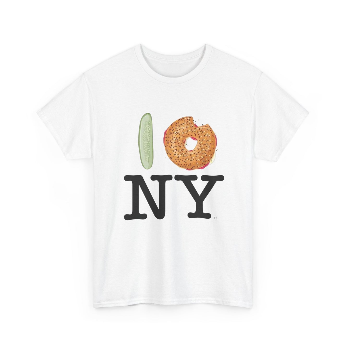 I Love New York City Bagel Shop Graphic T Shirt Unisex NEW Heavy Cotton Tee