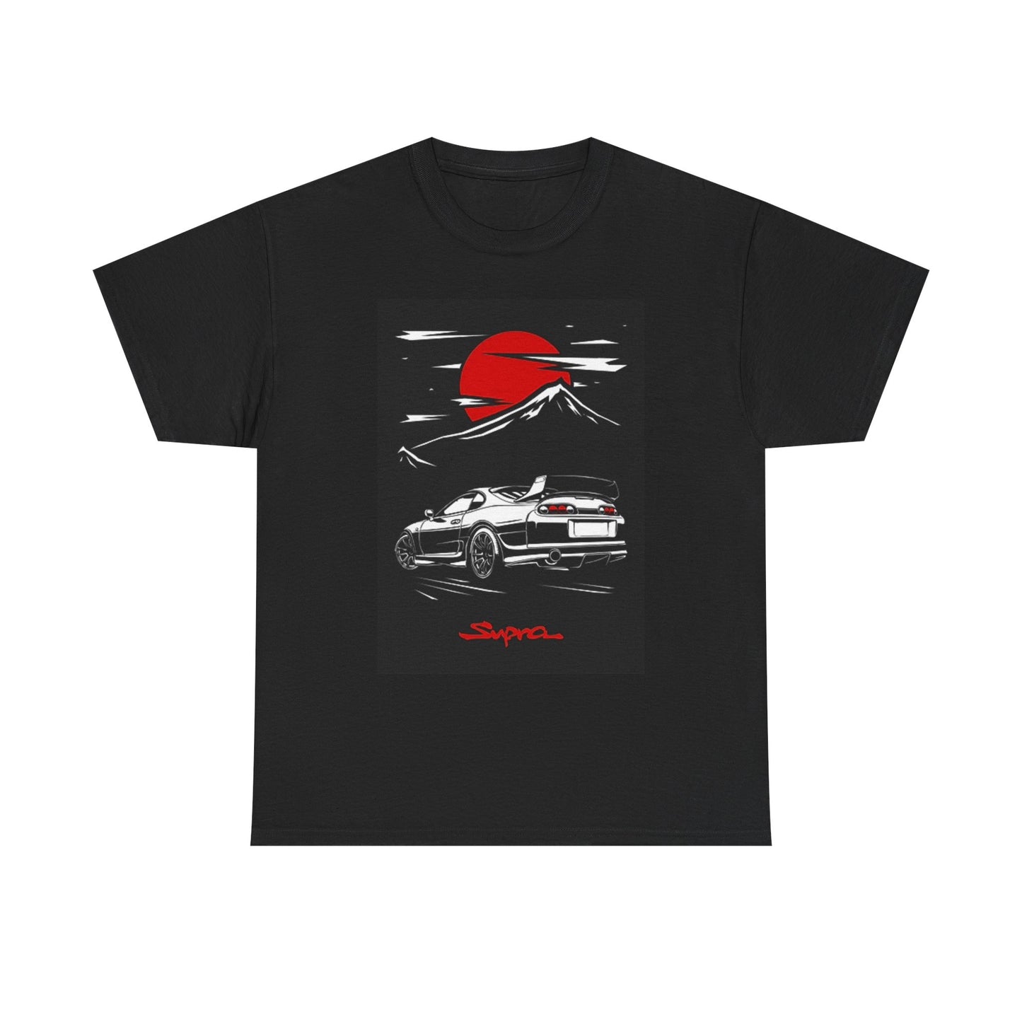 Toyota Supra Graphic T Shirt Vintage Mountains JDM Tuner Unisex Heavy Cotton Tee