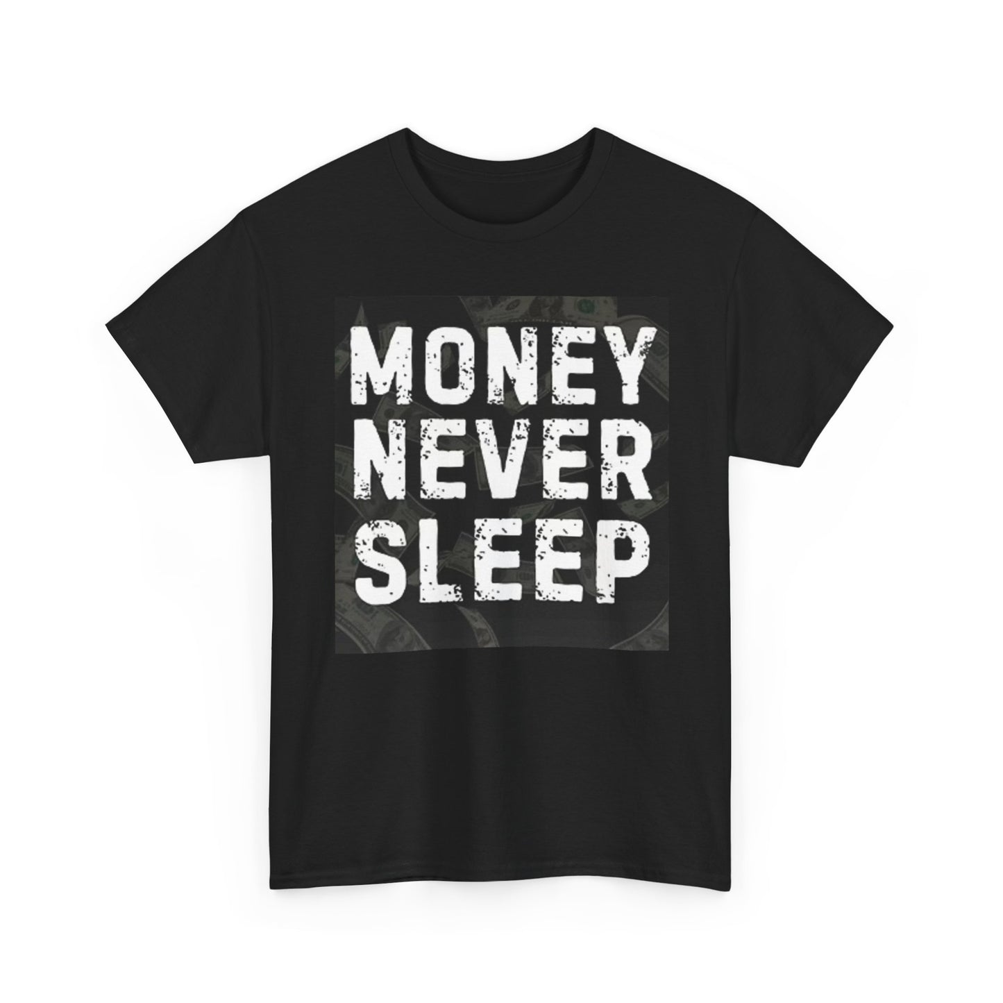 Money Never Sleeps Graphic T Shirt Investing Stock Bitcoin Unisex Heavy Cotton