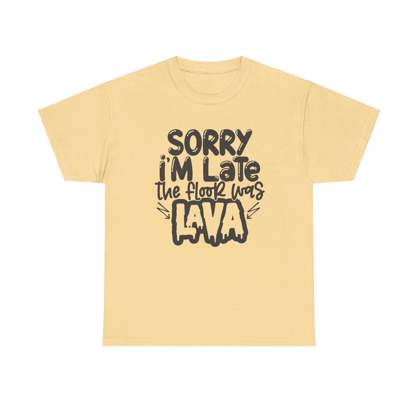 The Floor Was Lava Graphic T Shirt Unisex Heavy Cotton Tee