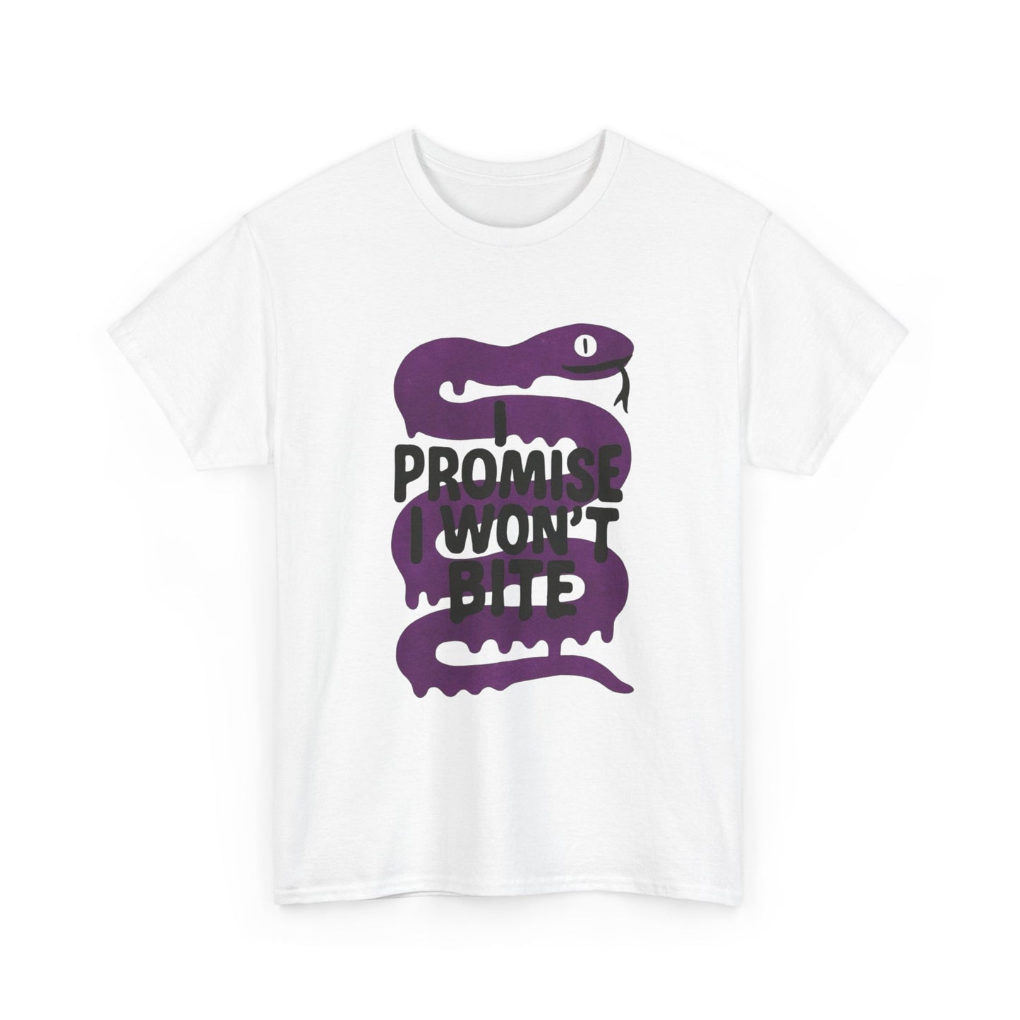 I Promise I Wont Bite Snake Graphic T Shirt ADULT NEW Heavy Cotton Tee