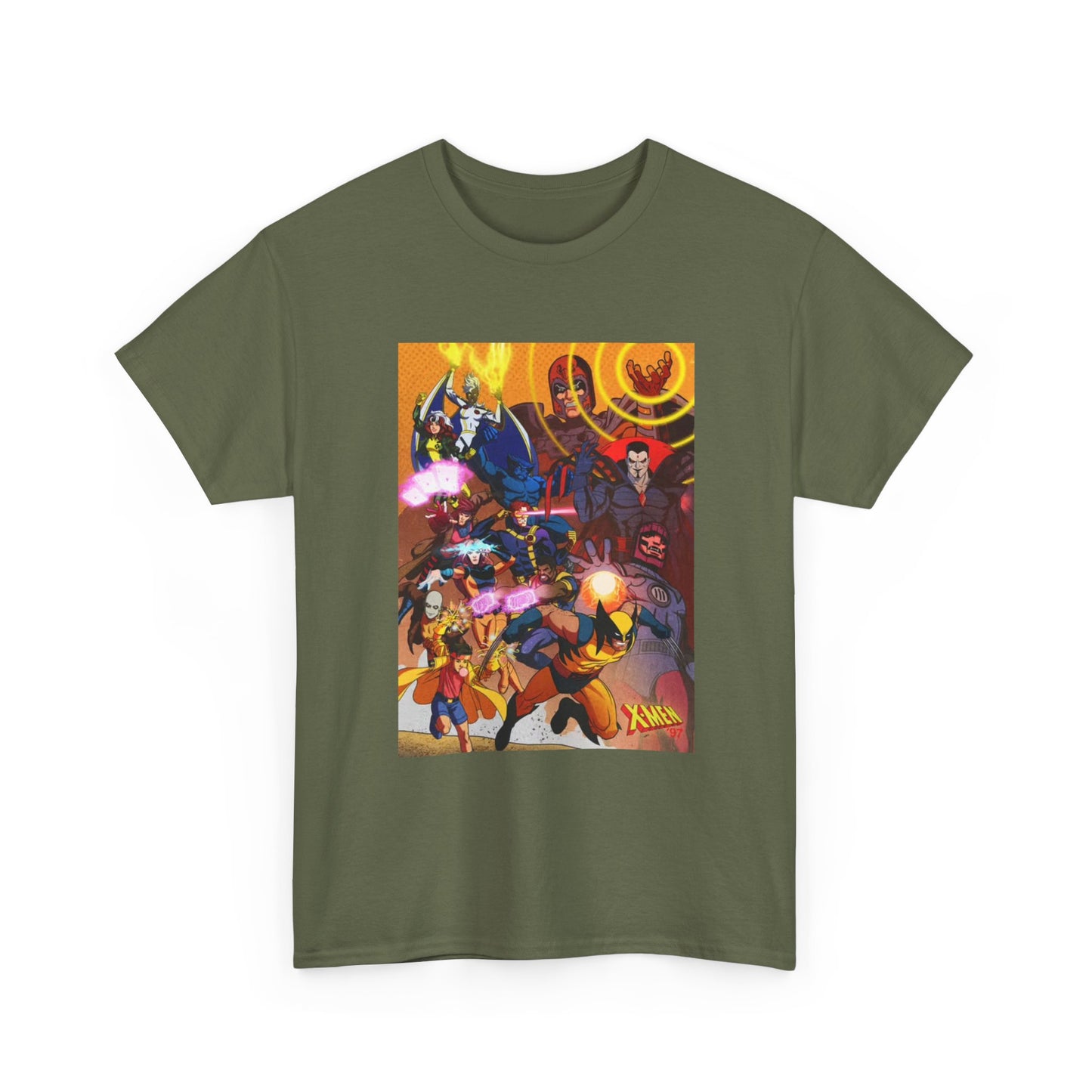 Cartoon Graphic Tee Xmen Comic Book Retro Vintage Tee Unisex Heavy Cotton Tee
