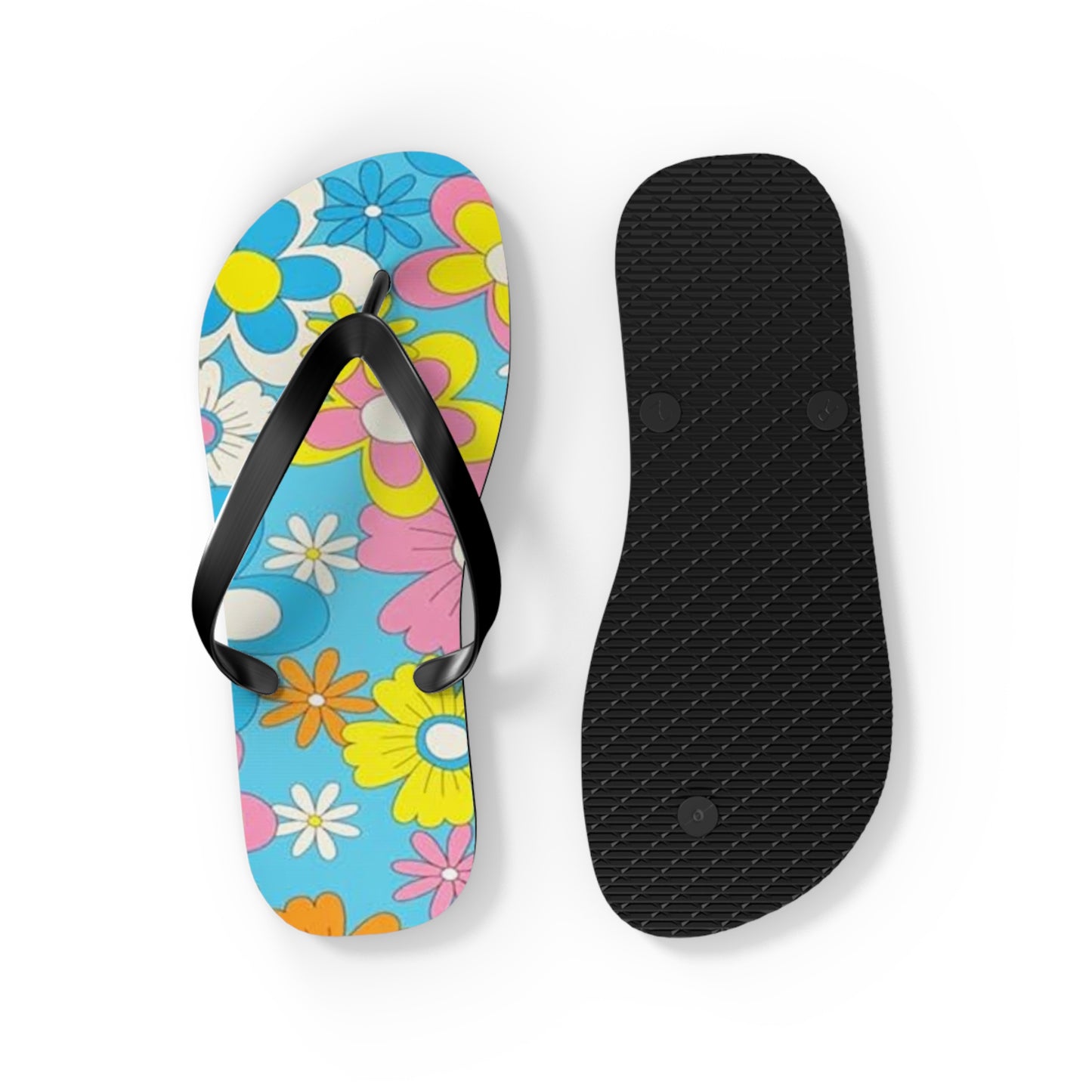 Pastel Flowers Sandals Summer Flip Flops Slides BRAND NEW