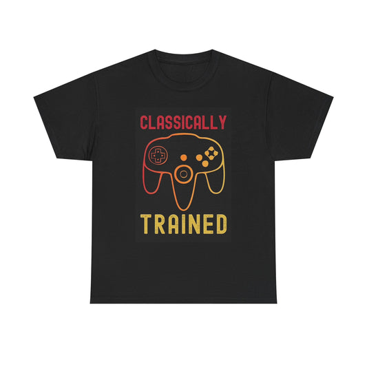 Classically Trained Video Games Graphic T Shirt Vintage  Unisex Heavy Cotton Tee