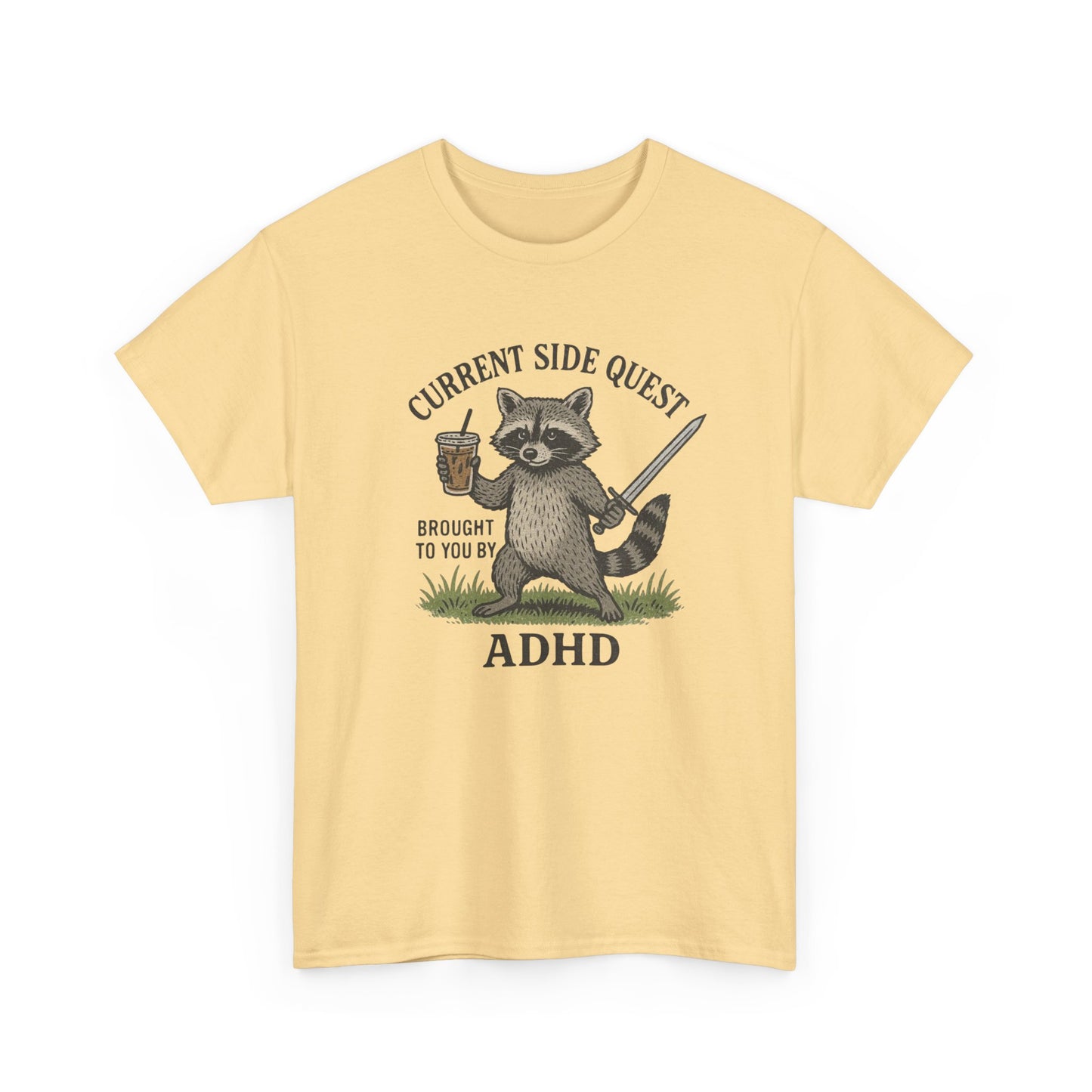 Funny ADHD Side quests Graphic T Shirt Unisex Heavy Cotton Tee Gift Vintage