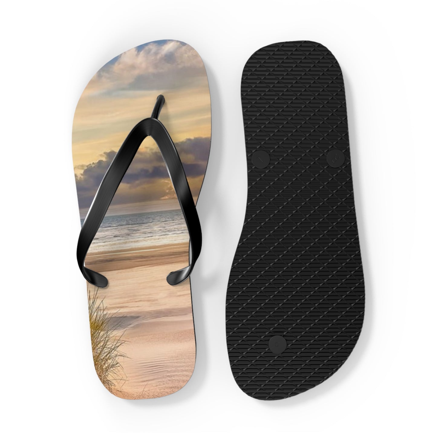 Beach Sunset Flip Flops, Sandals Slides, Summer Footwear, Brand New