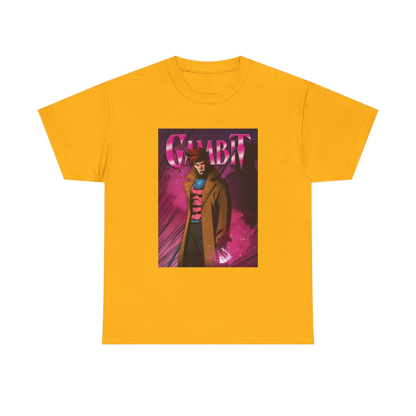 Gambit Tshirt Vintage Anime Cartoon Graphic Neon Unisex Heavy Cotton Tee