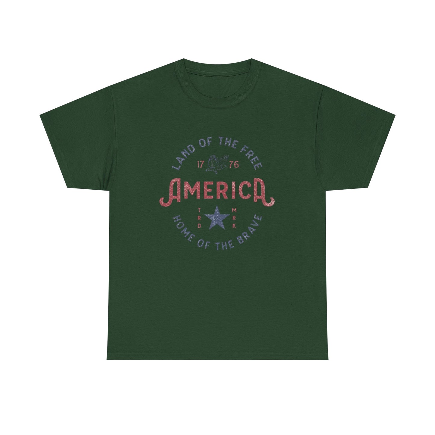 America Land Of The Free Graphic T Shirt Adult New Tee