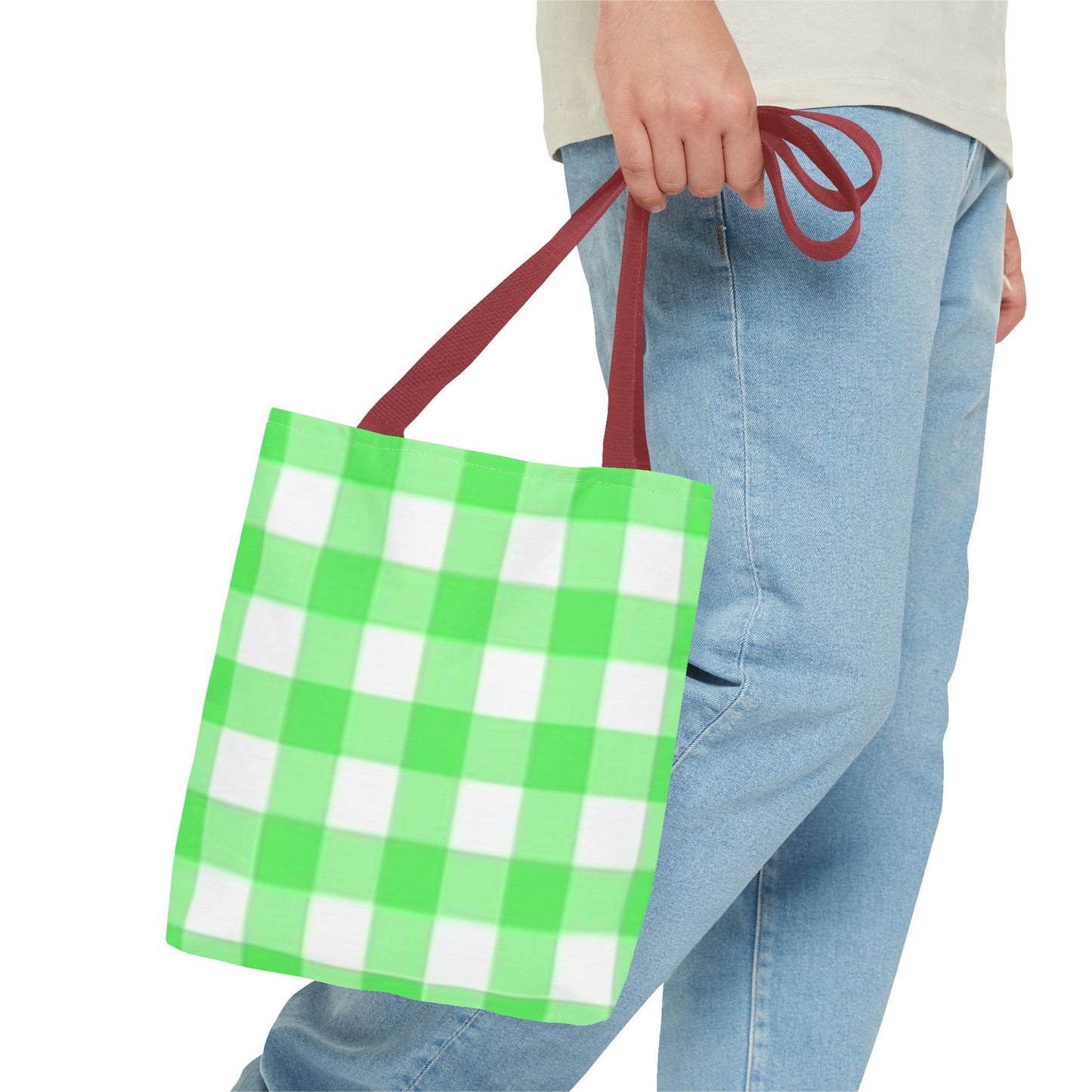Green Checkered Multi Color BRAND NEW MODERN Tote Bag (AOP)