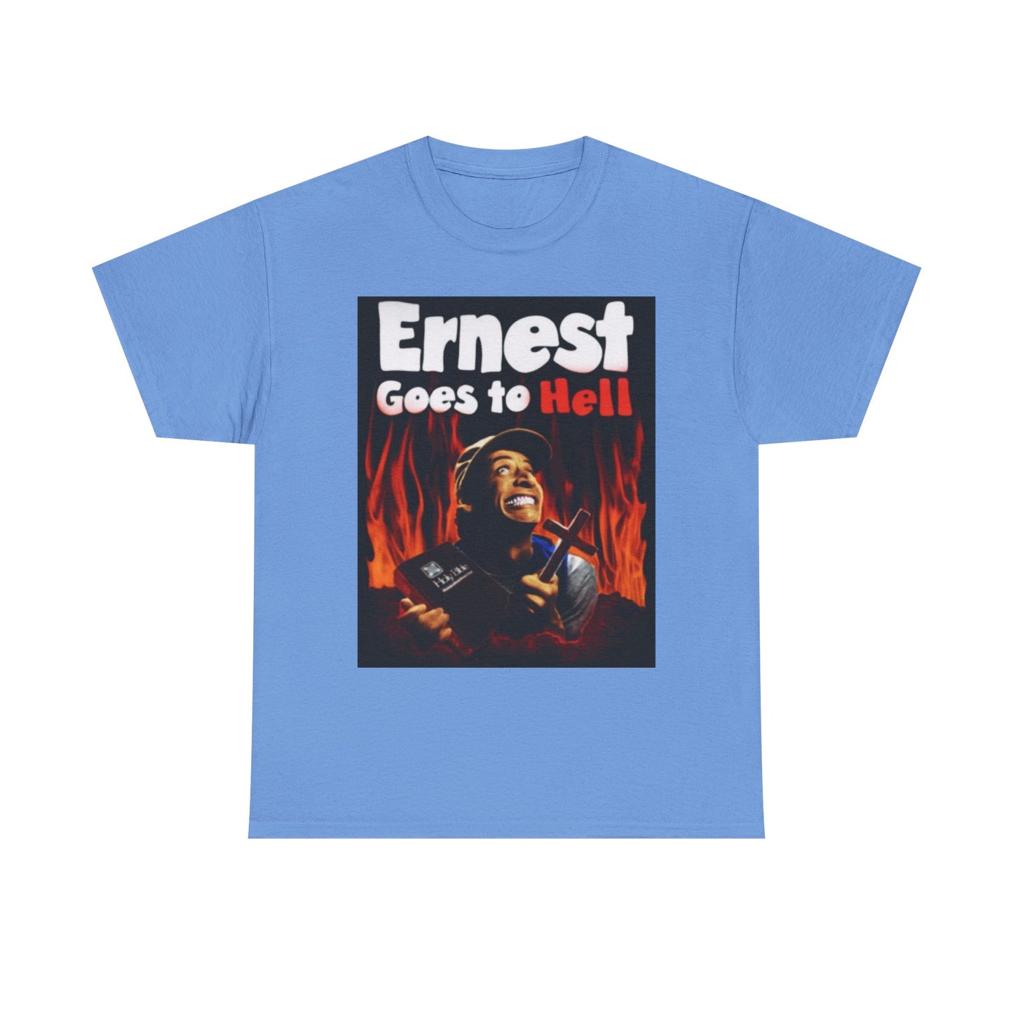 Ernest Goes To Hell Graphic T Shirt Funny Vintage Poster Unisex Heavy Cotton Tee
