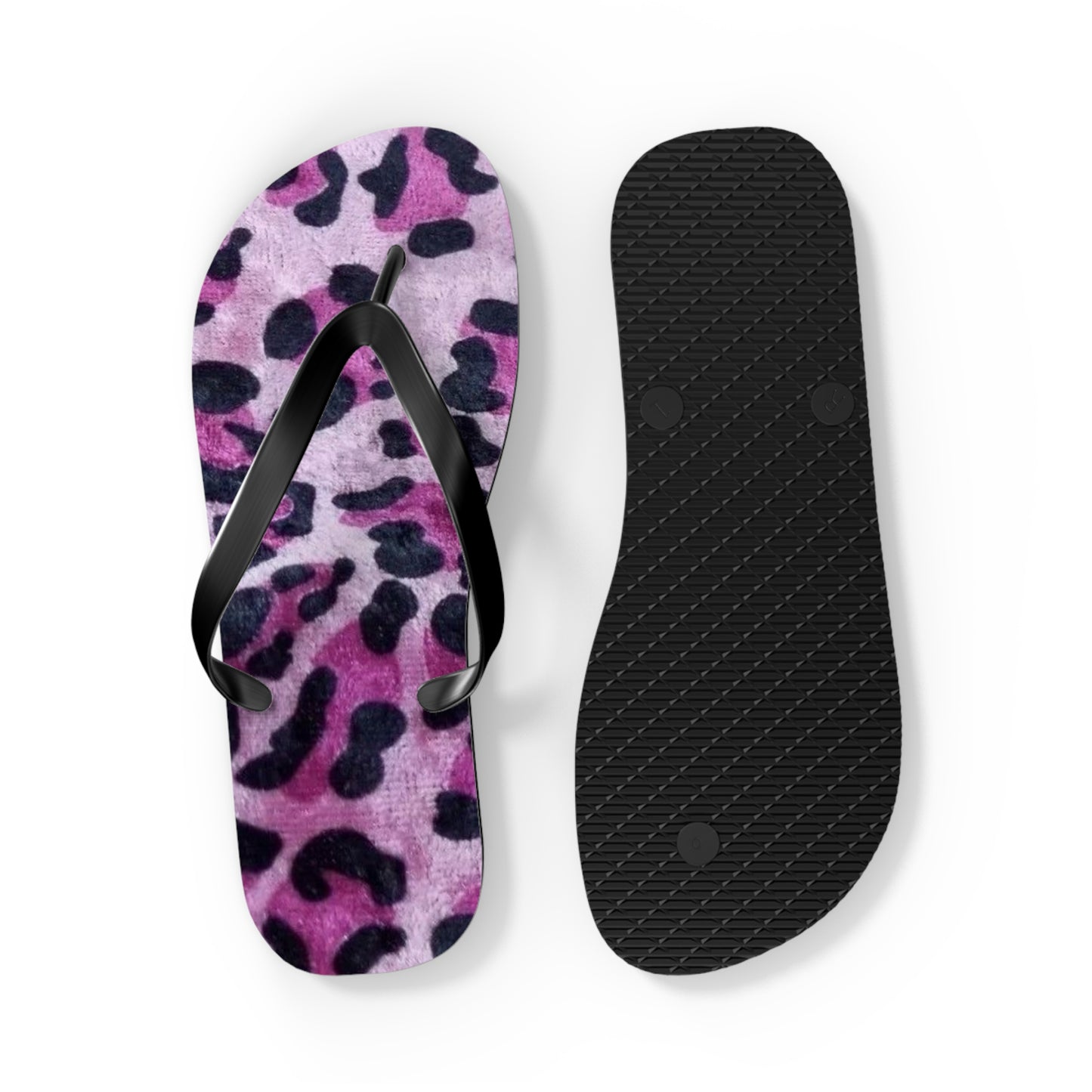 Pink Leopard Beach Sandals, Slides for Summer, Flip Flops, Water Resistant