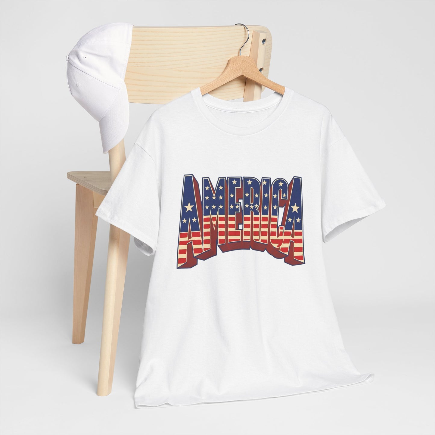 America USA Flag Graphic T Shirt Heavy Cotton Tee NEW ADULT UNISEX