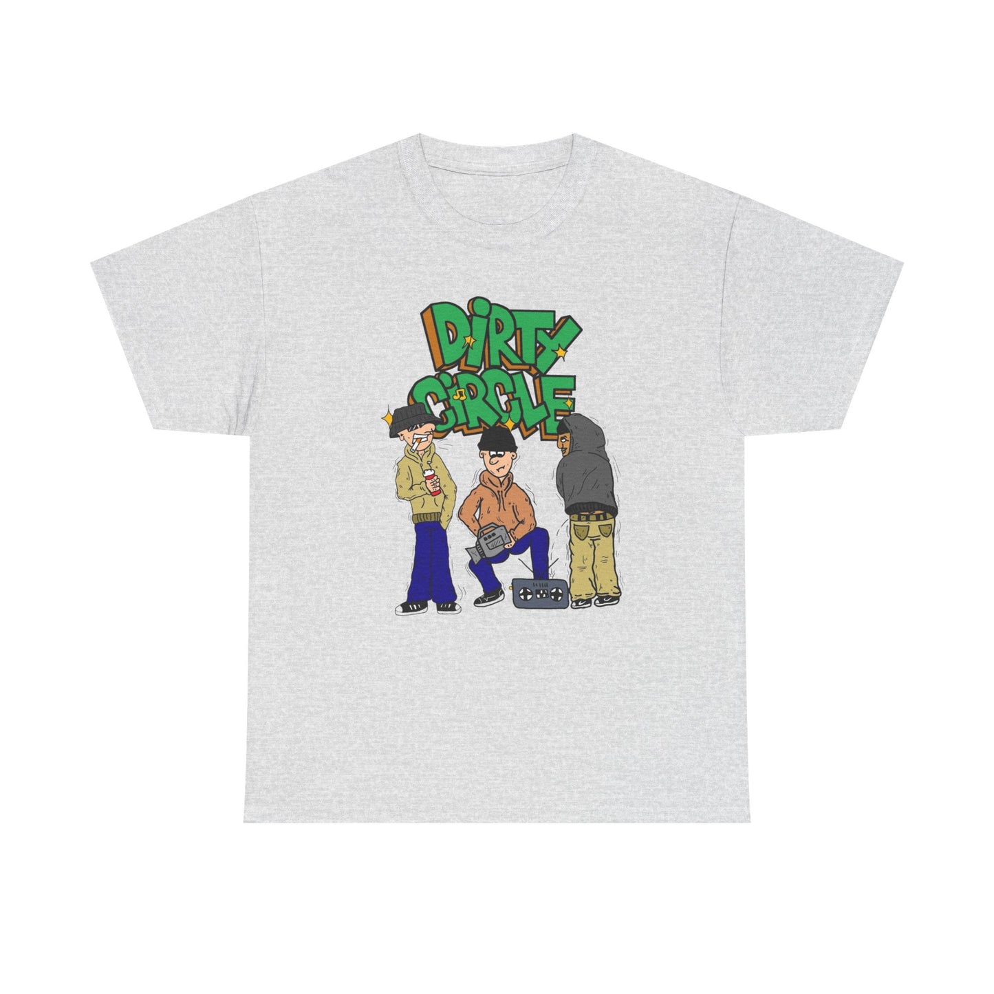 Dirty Circle Retro 90's Graphic T Shirt Unisex Heavy Cotton Tee