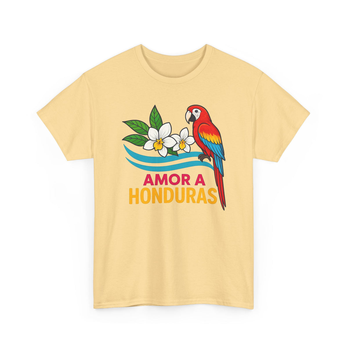 Amor A Honduras Graphic T Shirt Men's Retro Heavy Cotton Tee