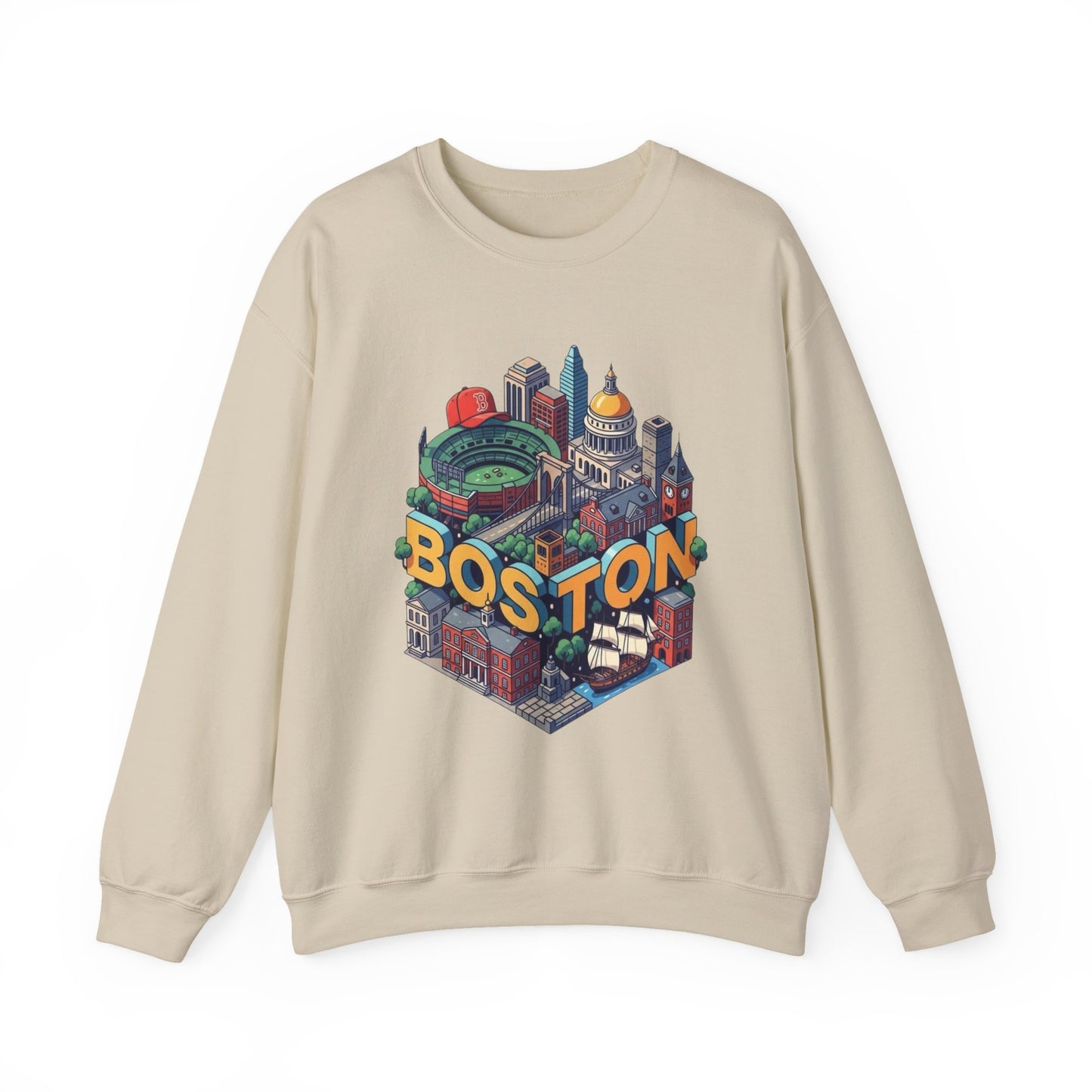 Boston Graphic Sweater NEW Unisex Heavy Blend™ Crewneck Sweatshirt