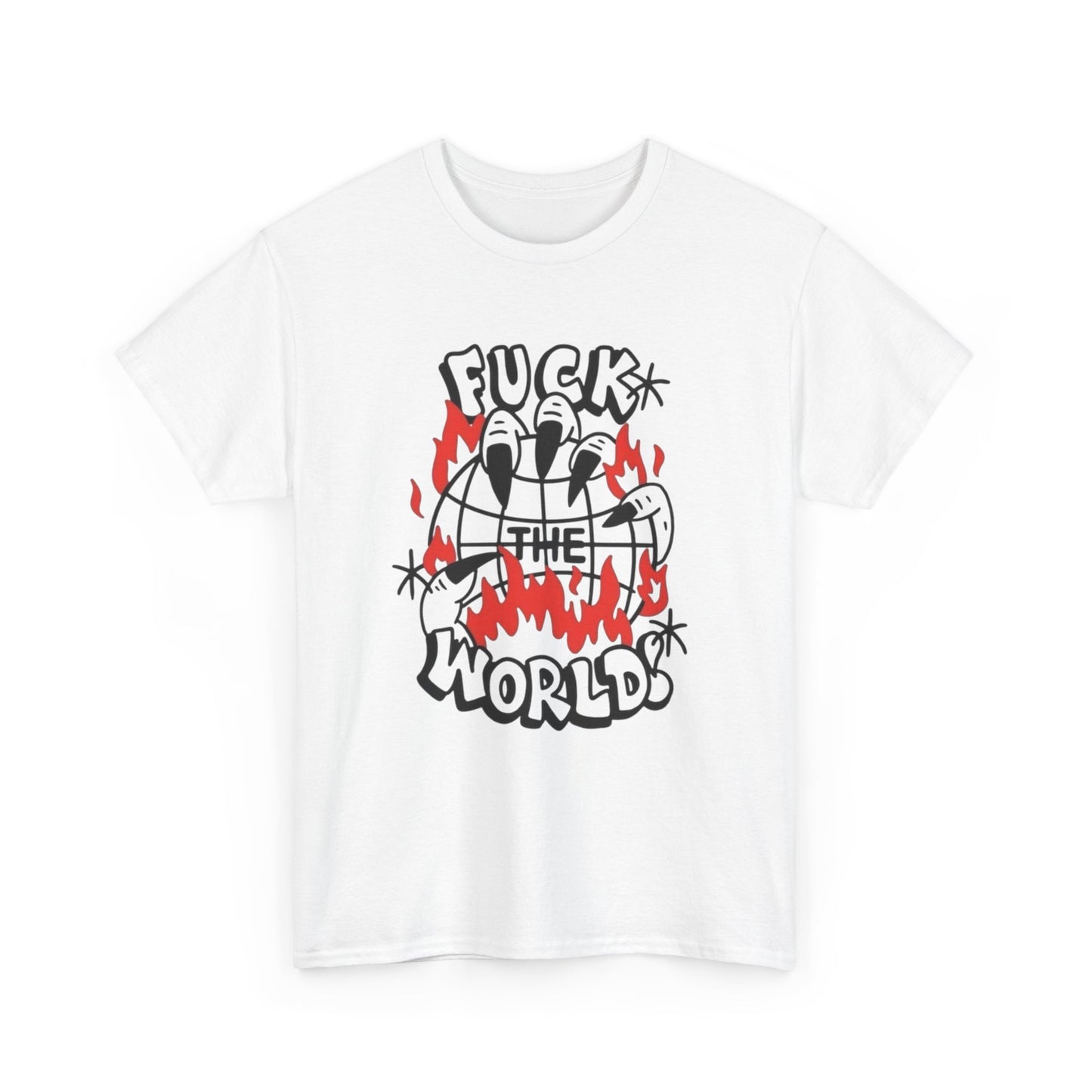 F The World Graphic T Shirt NEW Unisex Heavy Cotton Tee