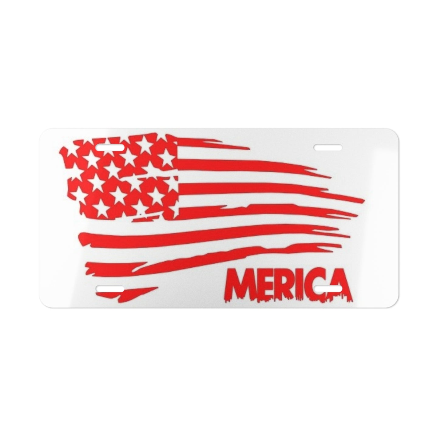 MERICA License Plate USA MADE American Flag NEW Vanity Plate