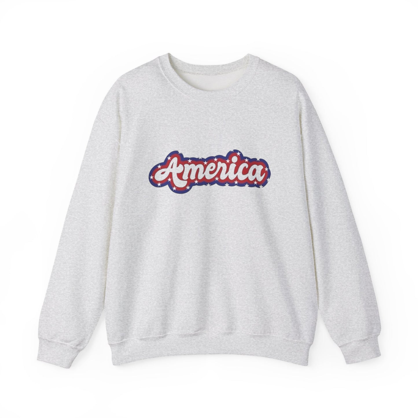 America Graphic Retro Sweater NEW Unisex Heavy Blend™ Crewneck Sweatshirt