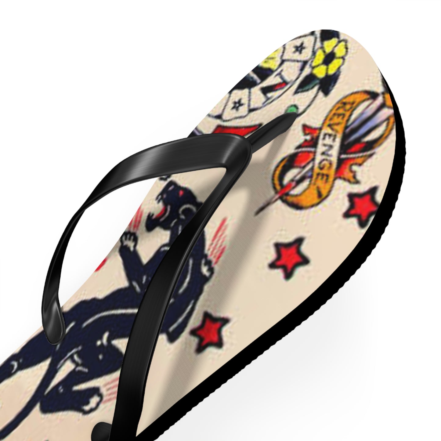 Sailor Jerry Tattoos Sandals, Beach Shoes, Vacation Flip Flops, Pool Slides