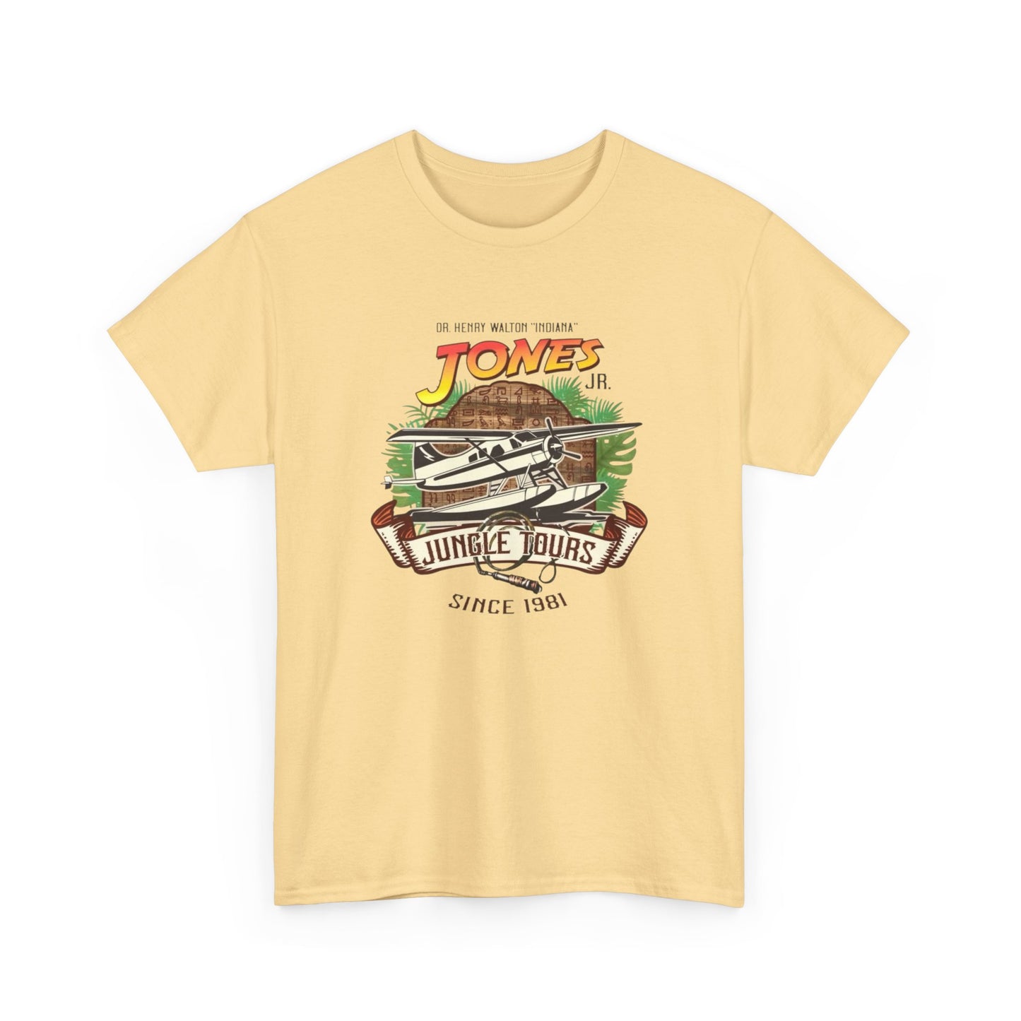 Jungle Tours Indiana Jones Graphic T Shirt Unisex Heavy Cotton Tee