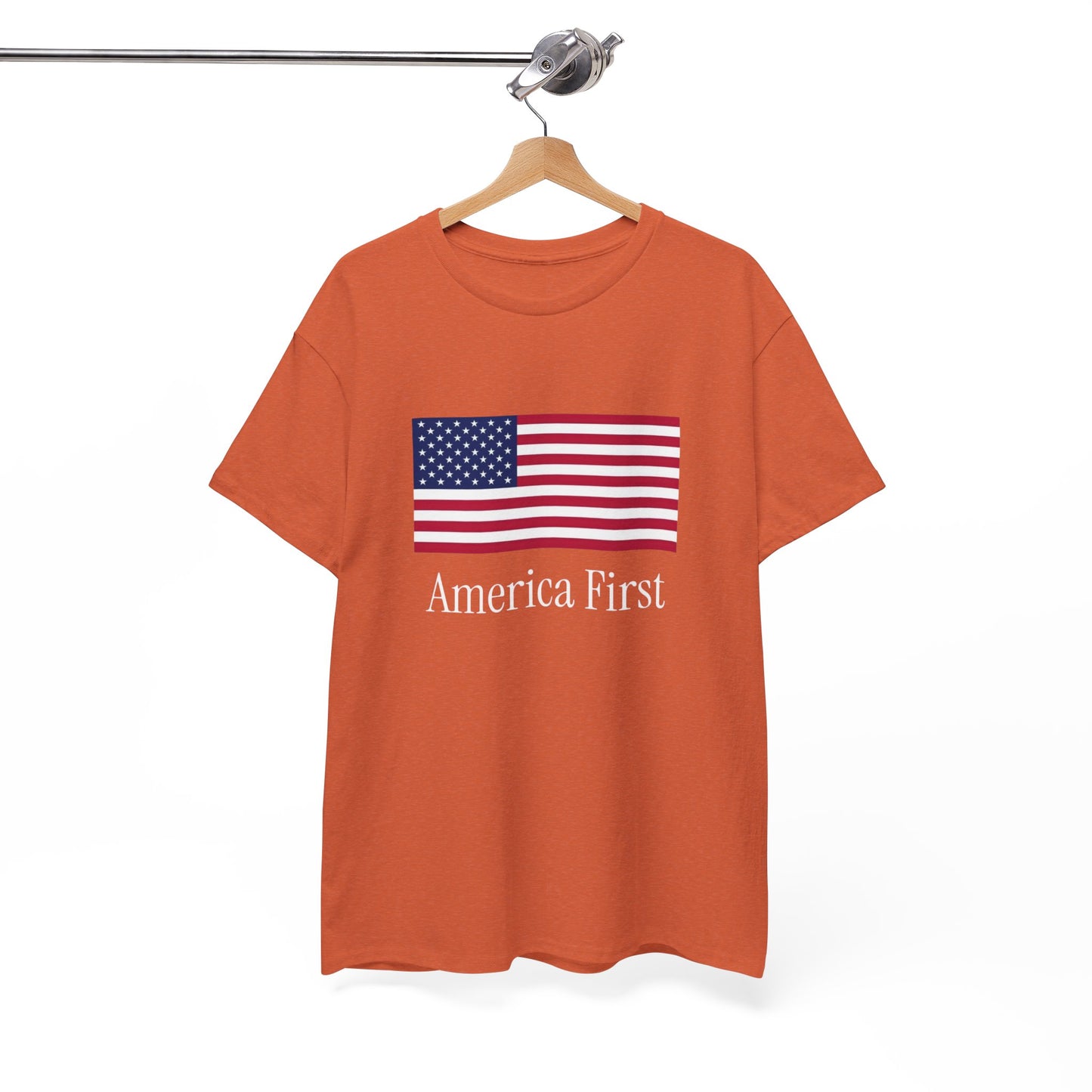 America First USA Flag Graphic T Shirt Heavy Cotton Tee NEW ADULT UNISEX