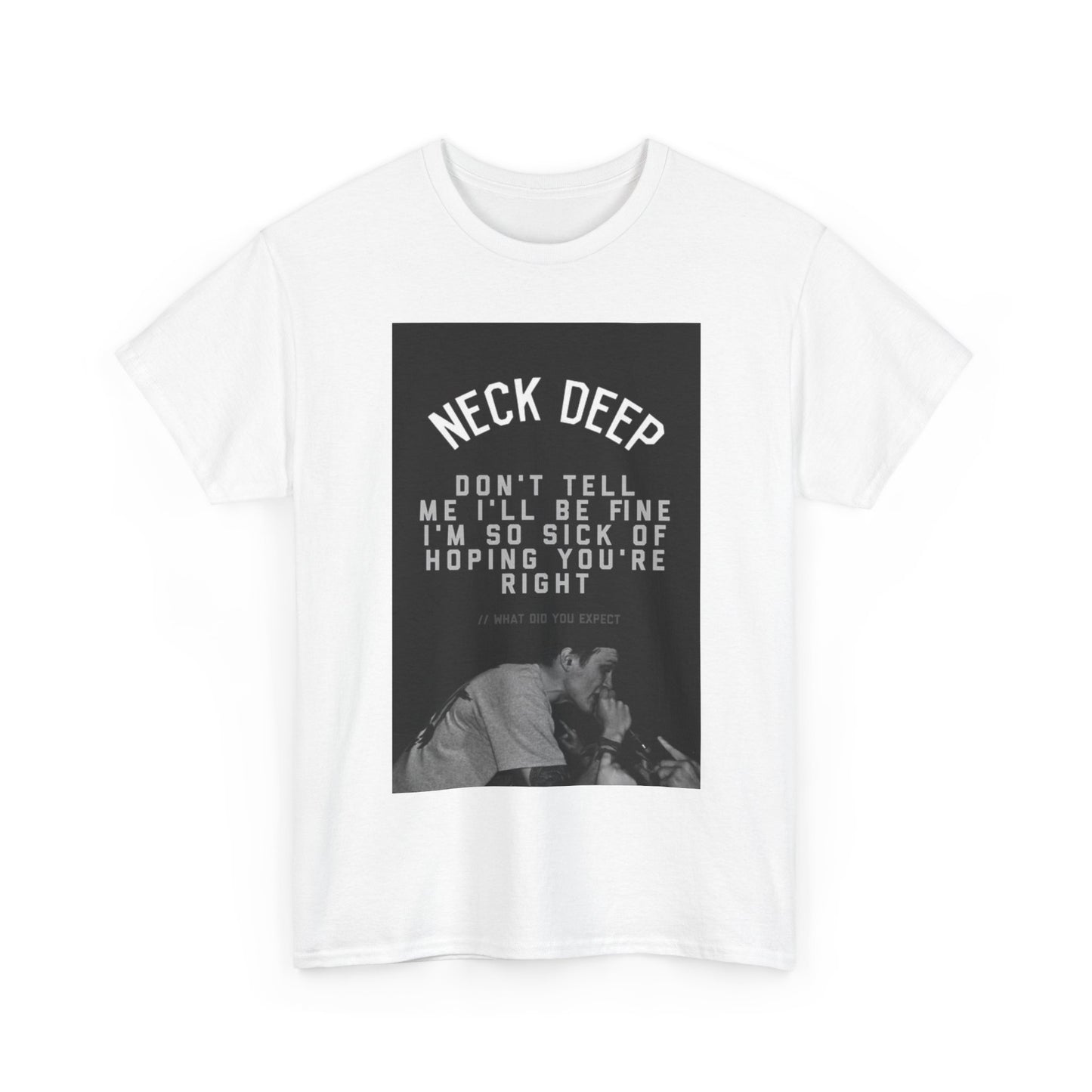 Neck deep T-shirt vintage punk band retro concert Unisex Heavy Cotton Tee