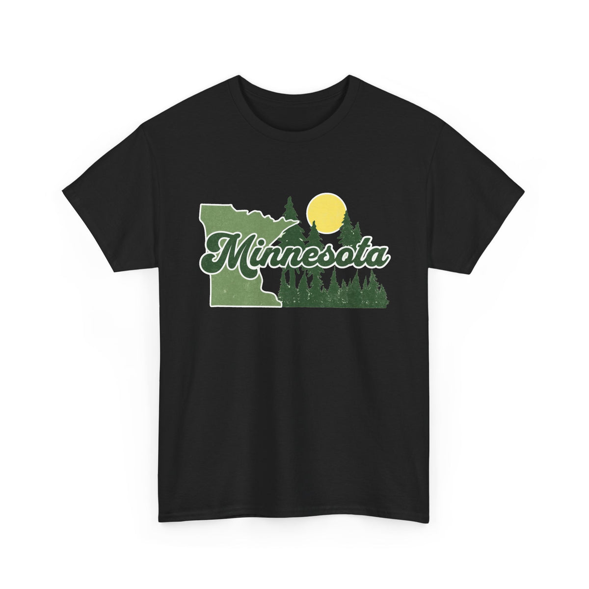 Minnesota Forrest Graphic T Shirt Men's Heavy Cotton Tee