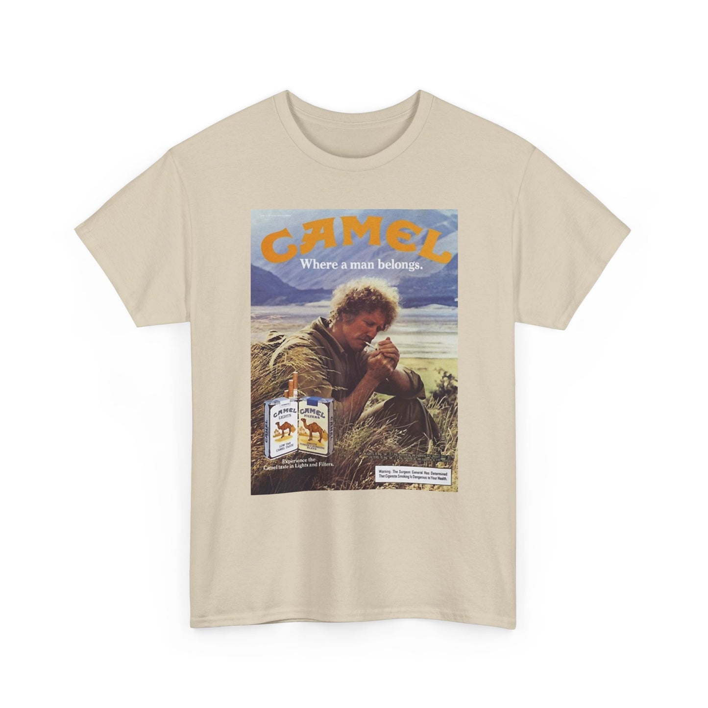 Joe Camel Cigarettes T-shirt Vintage Poster Retro Unisex Heavy Cotton Tee 1