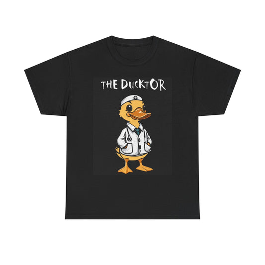 The Ducktor Funny Graphic T Shirt Doctor Birds Unisex Heavy Cotton Tee