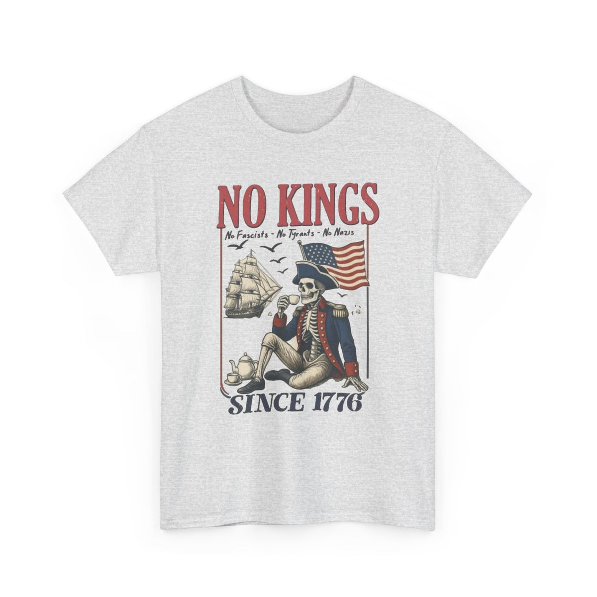 No Kings In America Graphic T Shirt Men's Heavy Cotton Tee