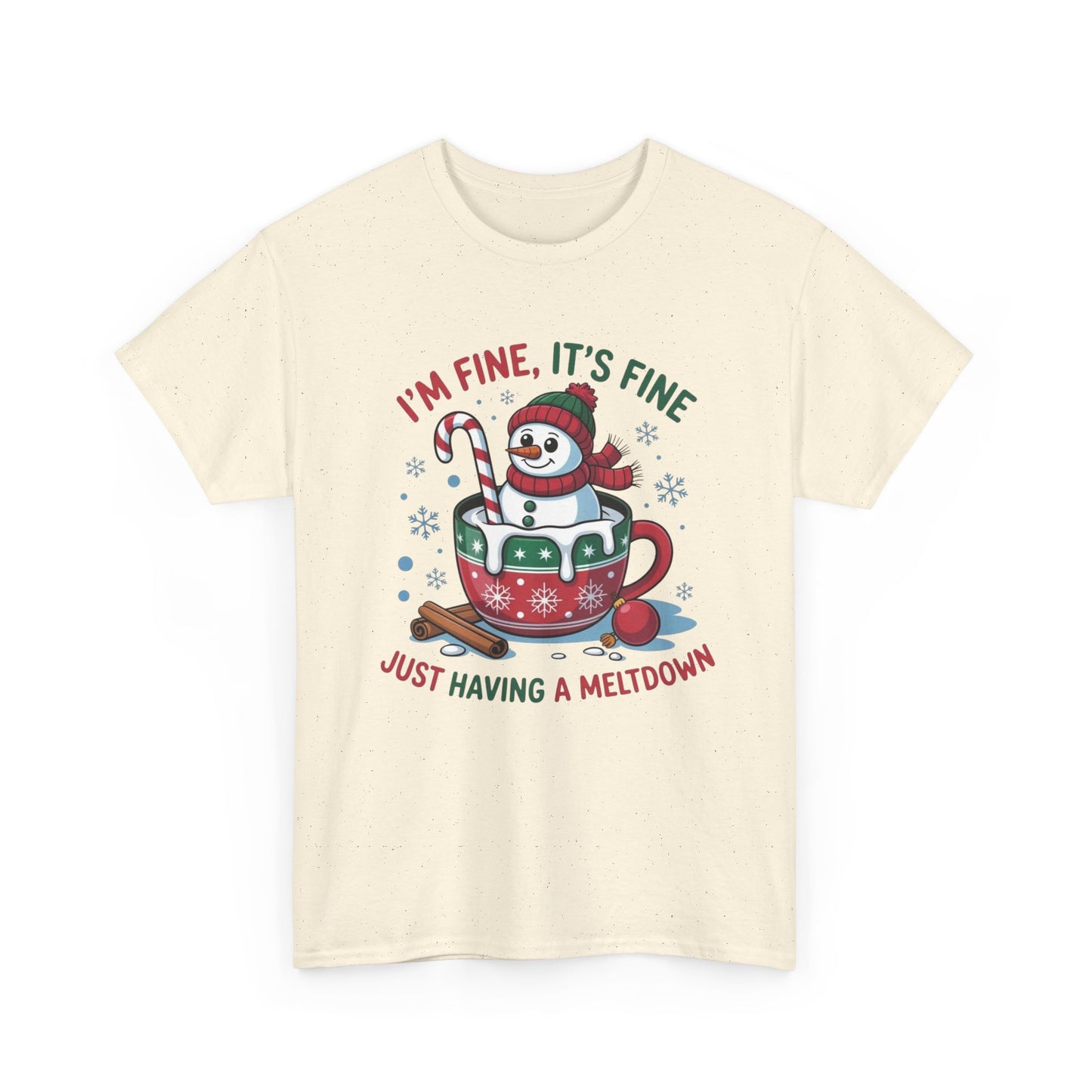 Funny Christmas Snowman Graphic T Shirt NEW ADULT