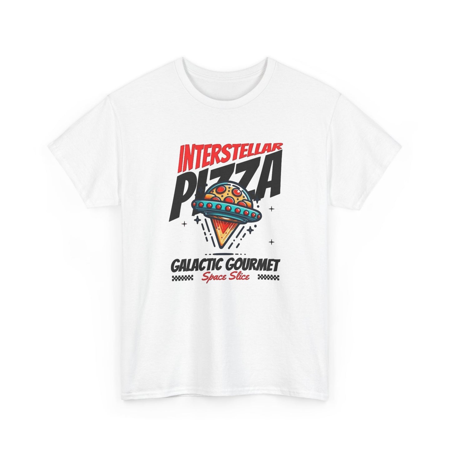 Interstellar Pizza Graphic T Shirt NEW ADULT Unisex Heavy Cotton Tee
