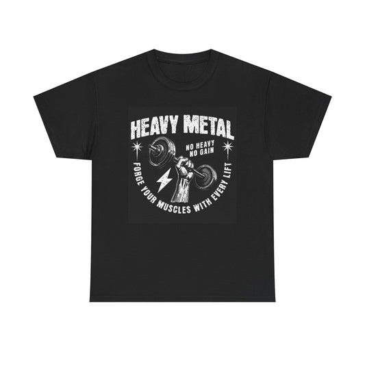 Heavy Metal Gym Lifting Graphic T Shirt Apparel Unisex Heavy Cotton Tee