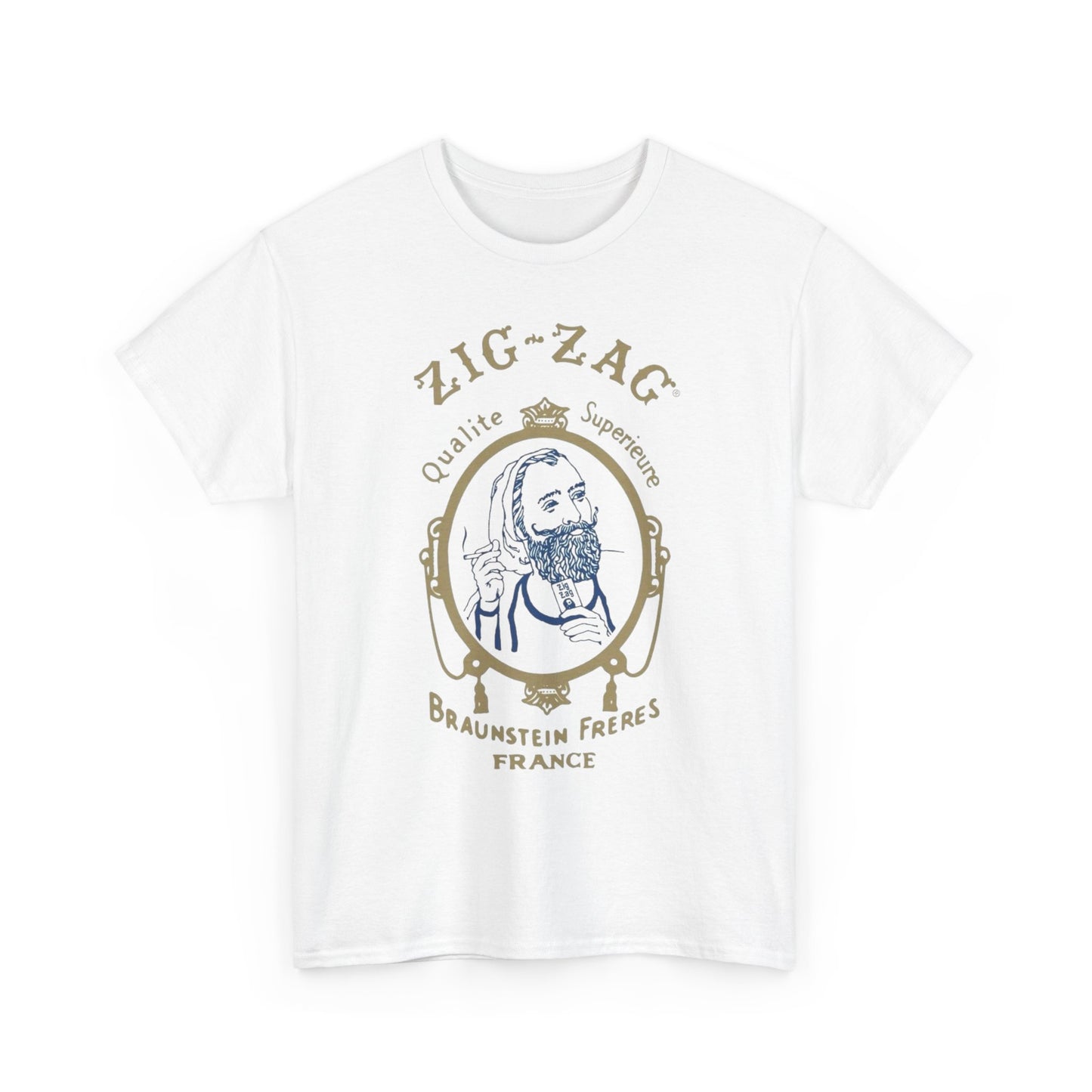 Zigzag Vintage Weed Graphic T Shirt Unisex Heavy Cotton Tee