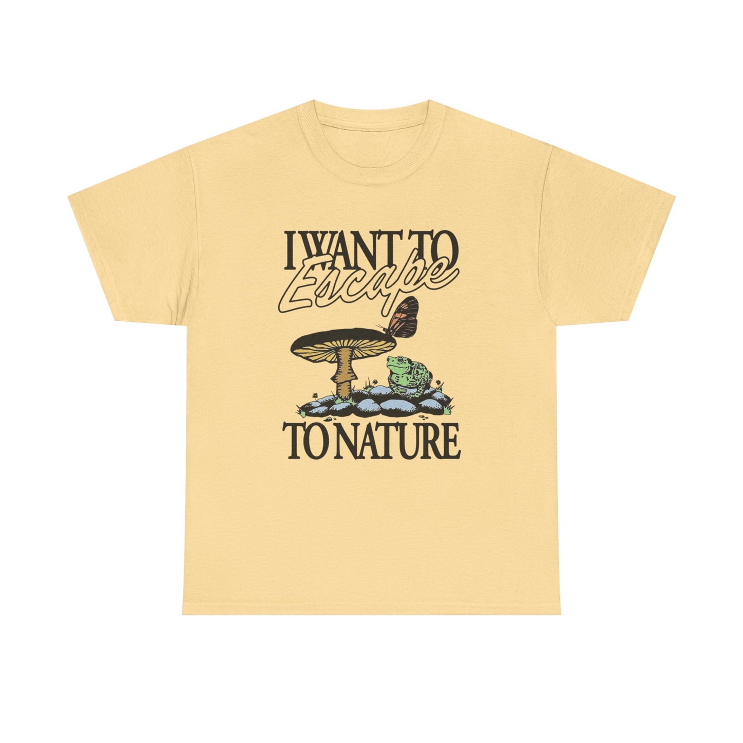 Escape To Nature Graphic T Shirt NEW Adult Unisex Heavy Cotton Tee