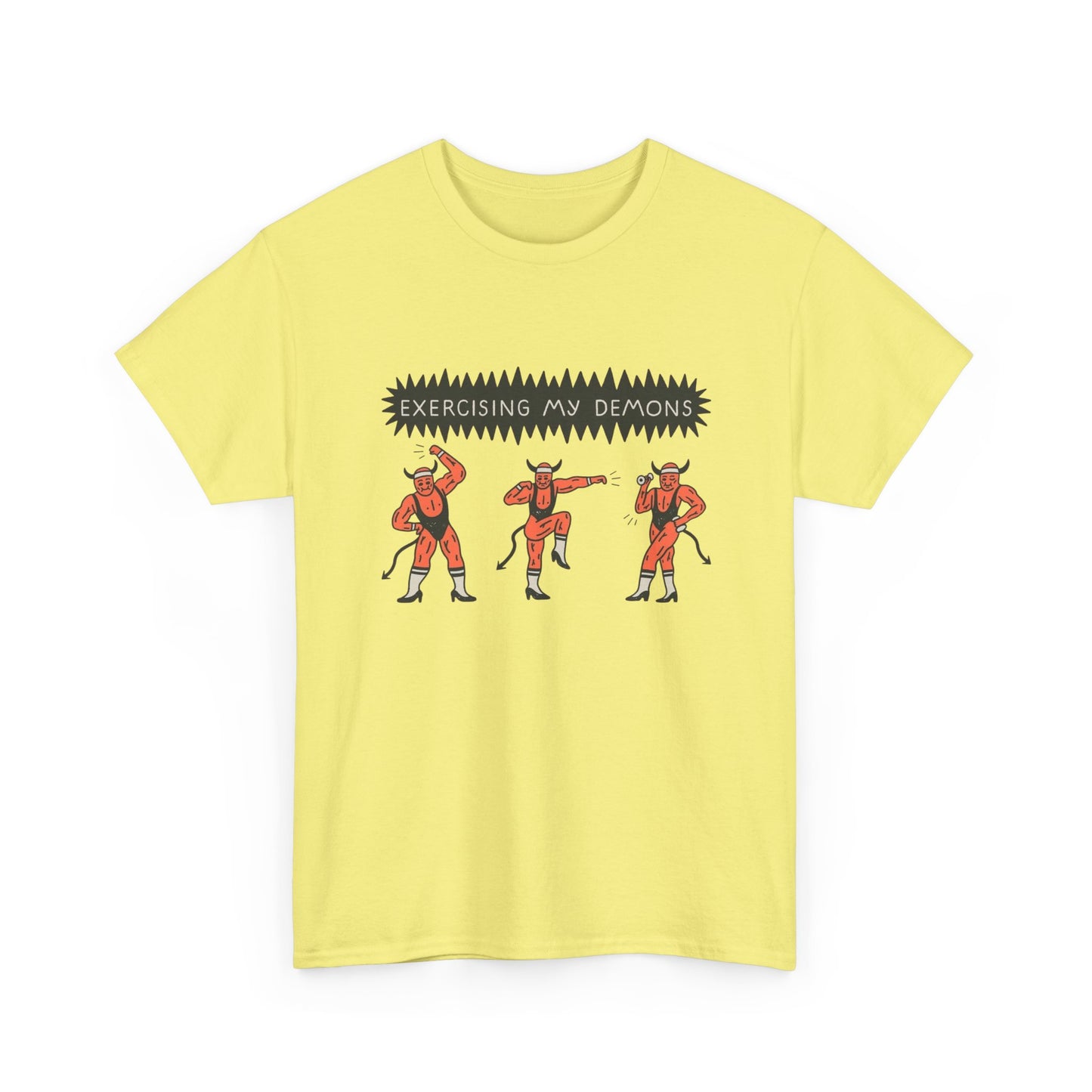 Exercising My Demons Funny Graphic T Shirt NEW ADULT TEE VINTAGE