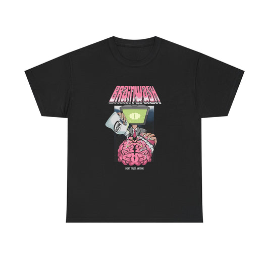 Brainwashed Media Graphic T Shirt NEW ADULT Unisex Heavy Cotton Tee