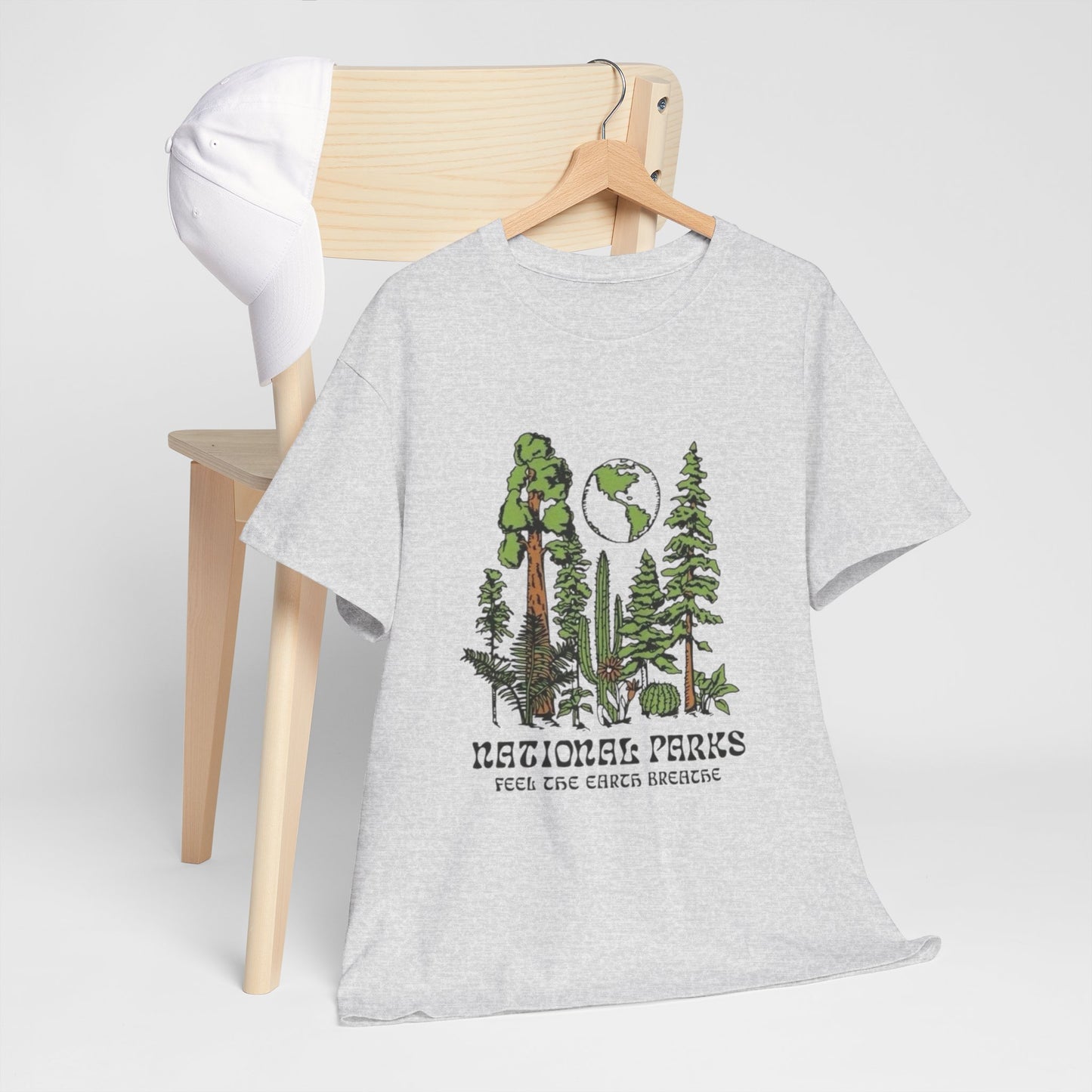 Feel The Earth Breath Graphic T Shirt Heavy Cotton Tee NEW ADULT UNISEX