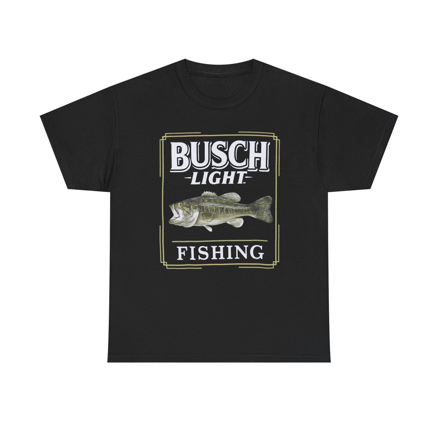 Busch Light Fishing Beer Graphic T Shirt Unisex Heavy Cotton Tee