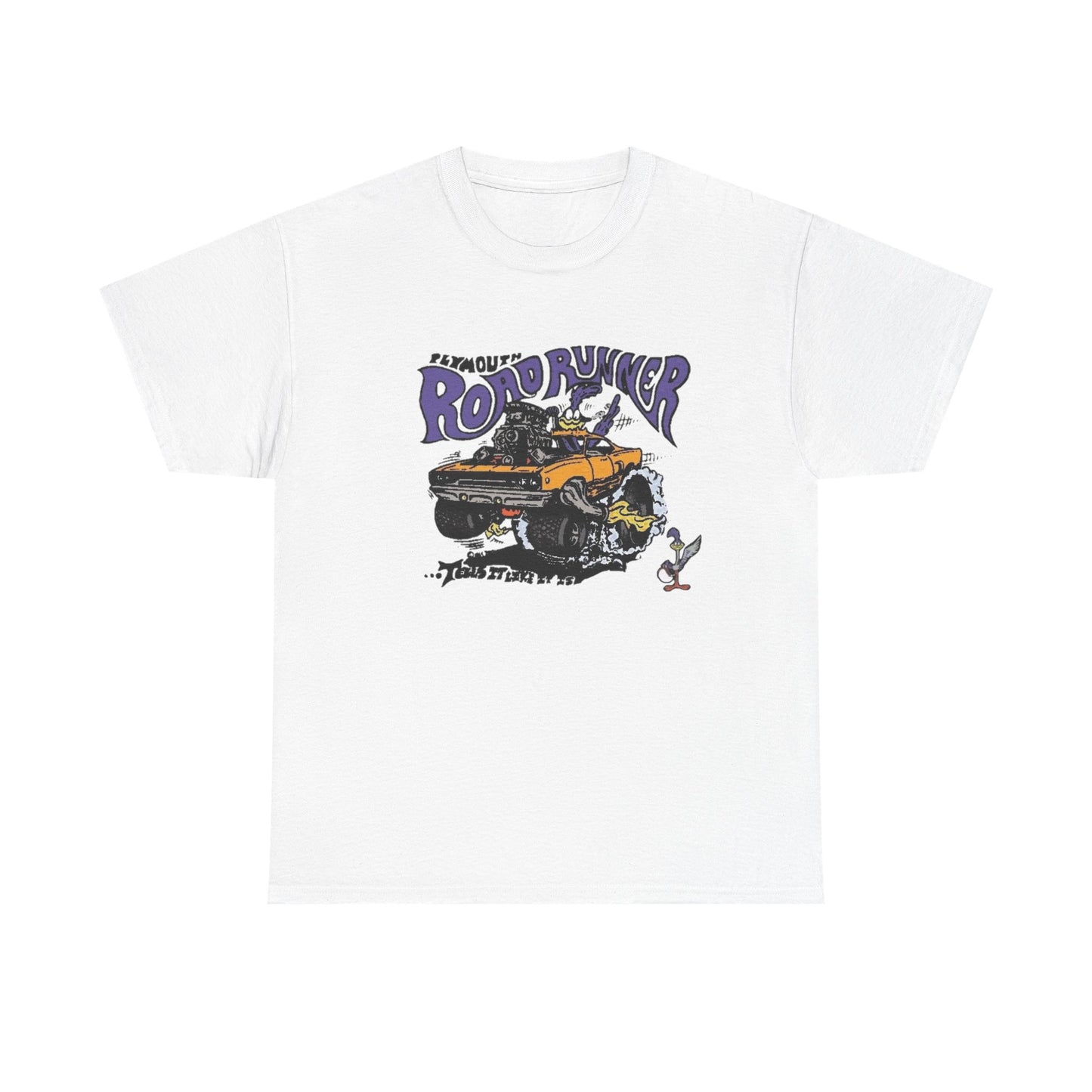 Vintage Roadrunner HEMI Muscle Graphic T Shirt NEW Unisex Heavy Cotton Tee