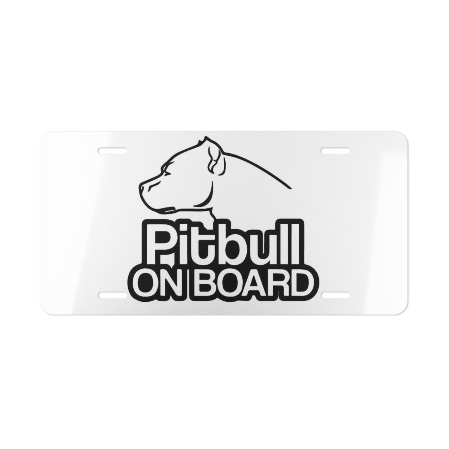 Pitbull On Board License Plate Vanity USA MADE