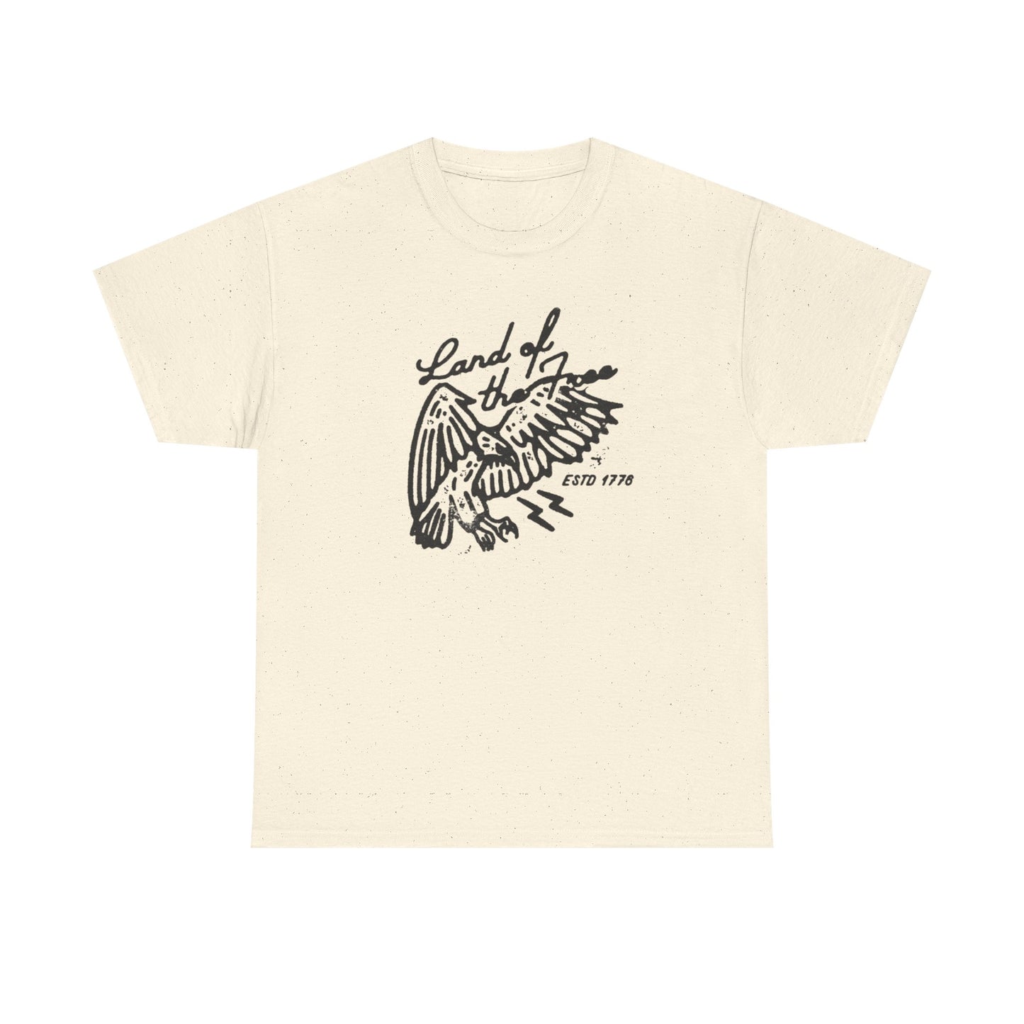 Land Of The Free 1776 Graphic T Shirt Unisex Heavy Cotton Tee Gift