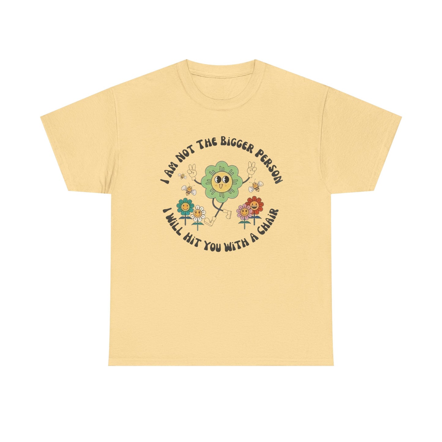 Ill Hit You With A Chair Funny Graphic T Shirt Unisex Heavy Cotton Tee