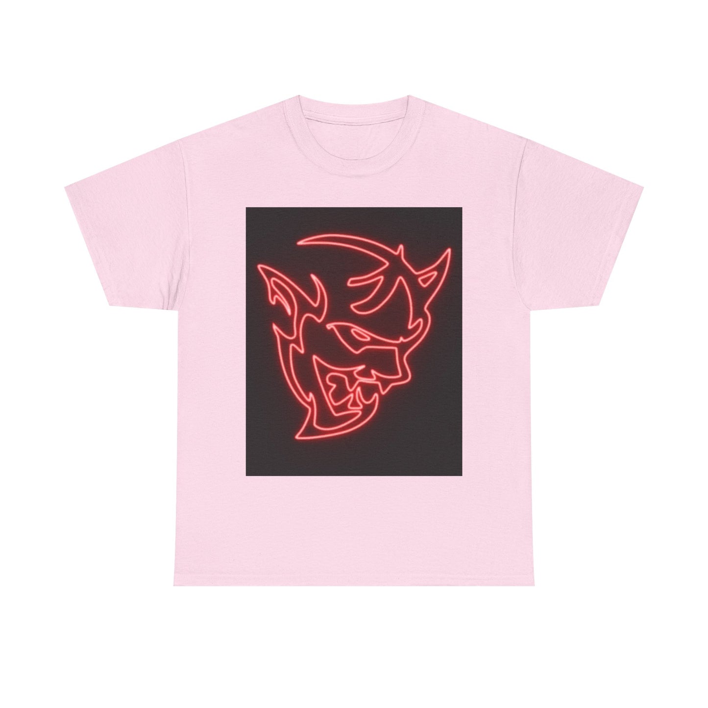 Dodge Demon Tshirt Hellcat Charger Logo Challenger Mopar Unisex Heavy Cotton Tee