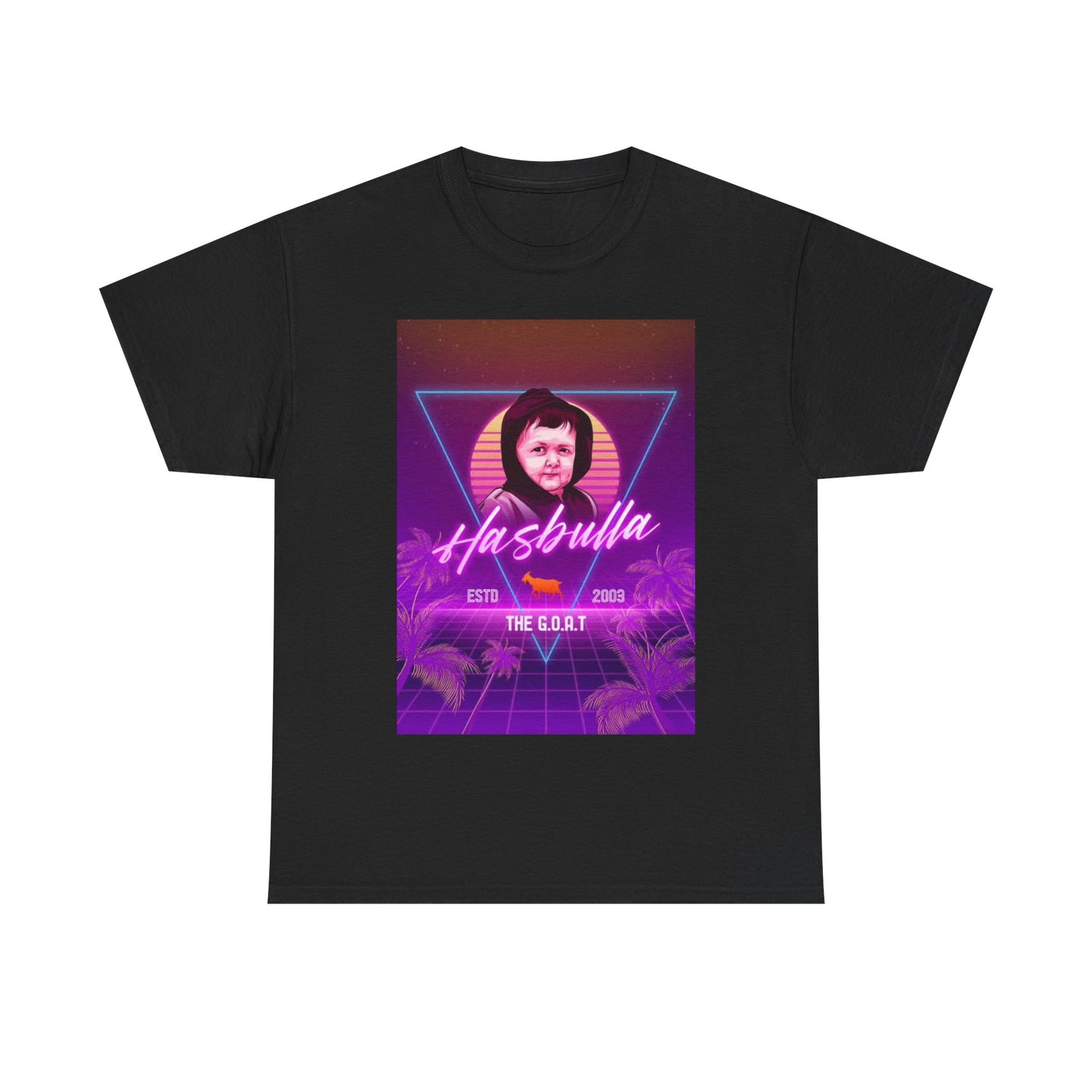 Hasbulla Tshirt Retro Neon Nelk Boys Funny Graphic ZYN Unisex Heavy Cotton Tee