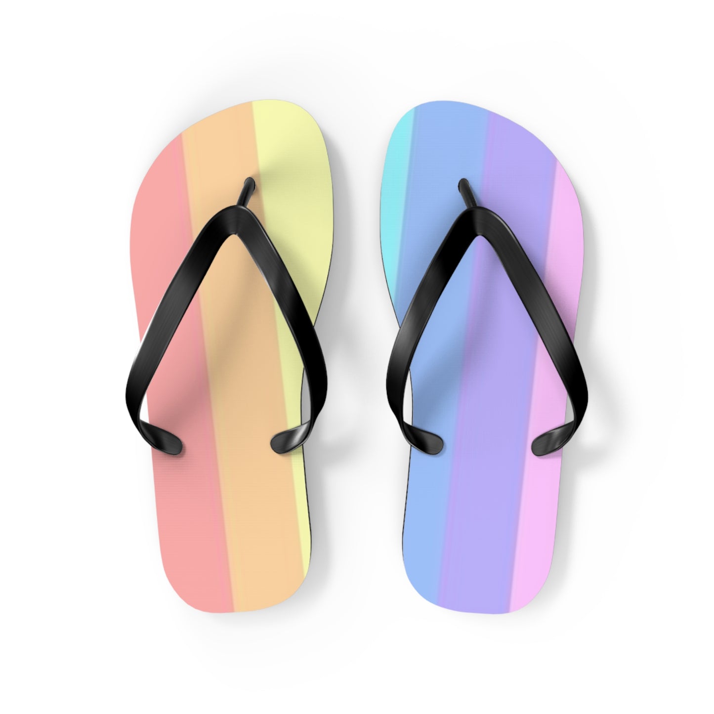 Rainbow Beach Sandals, Slides for Summer, Flip Flops, Water Resistant