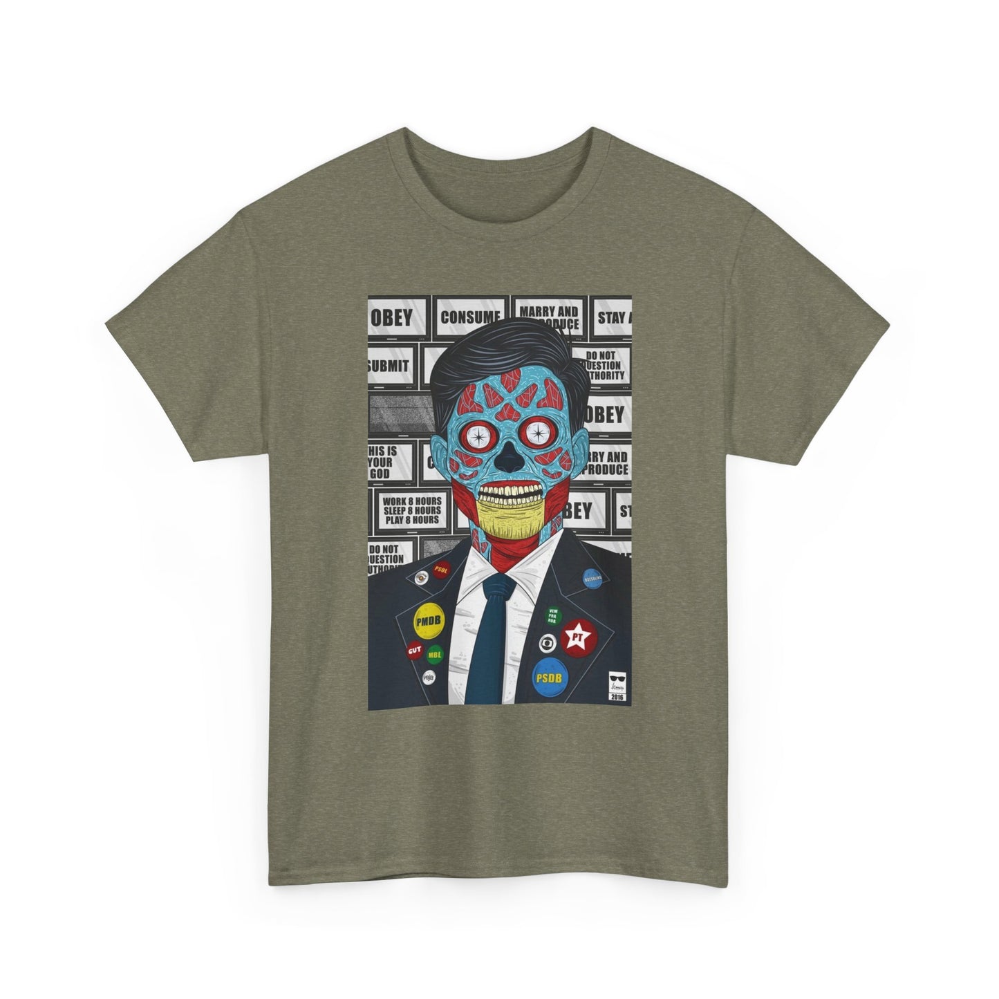 Obey Graphic T Shirt Vintage Unisex Heavy Cotton Tee