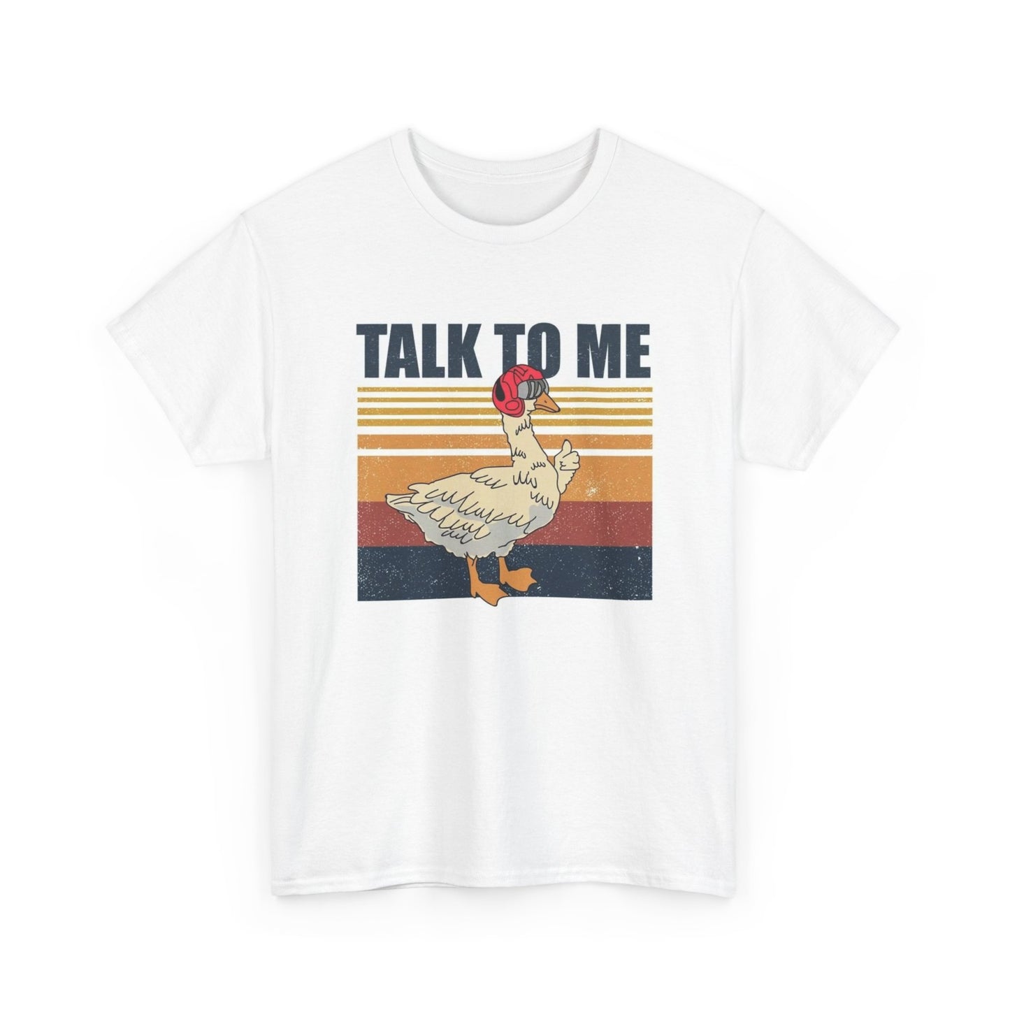 Talk To Me Goose Graphic T Shirt Funny Top Gun Unisex Heavy Cotton Tee
