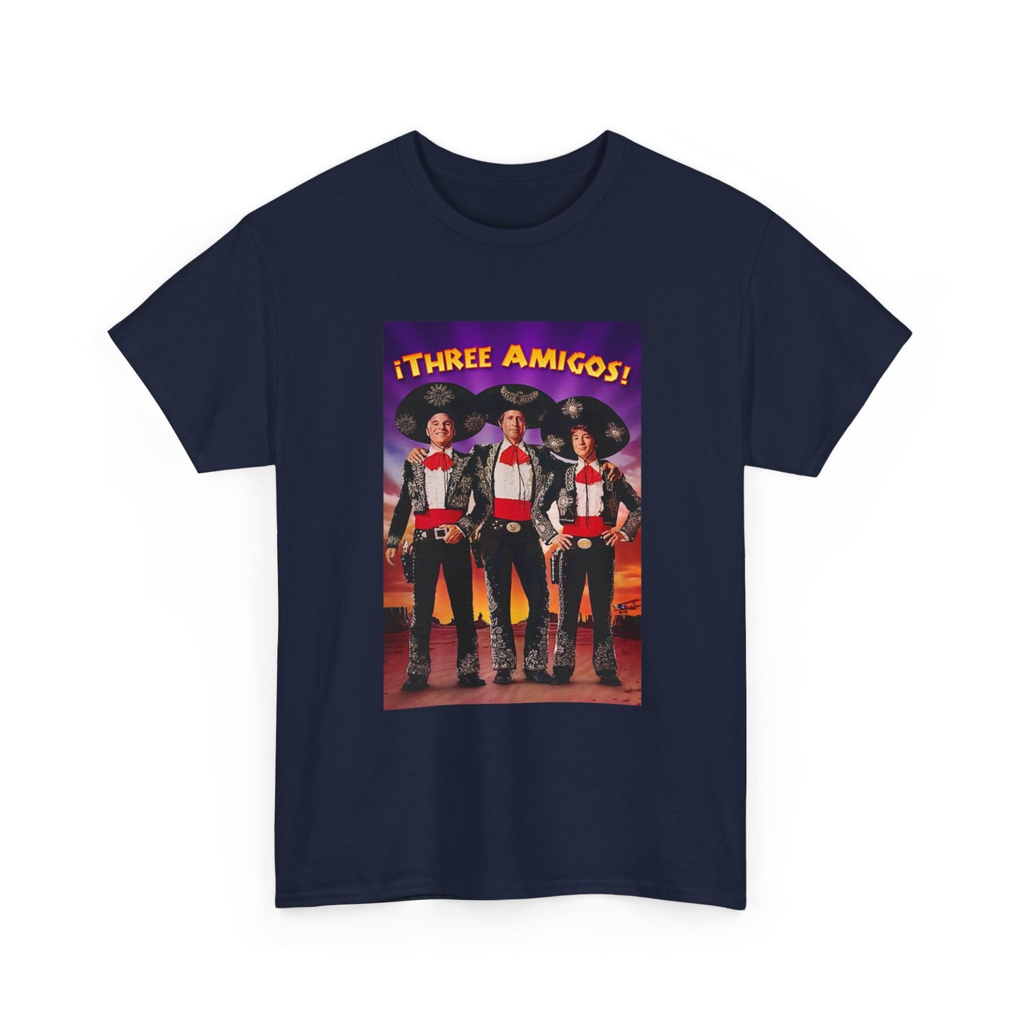 Three Amigos Tshirt Steve Martin Graphic Vintage Comedy Unisex Heavy Cotton Tee