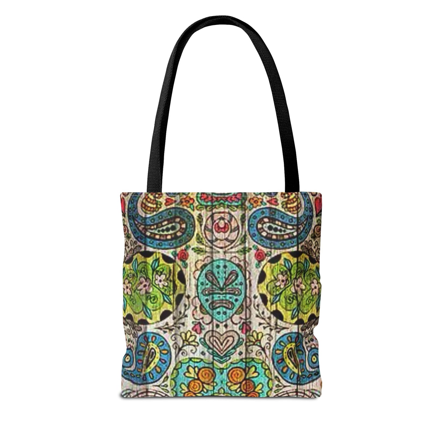 Multi Paisley Green Blue Tan Color BRAND NEW MODERN Tote Bag (AOP)